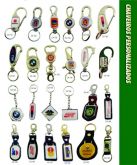 Chaveiros em metal com resina